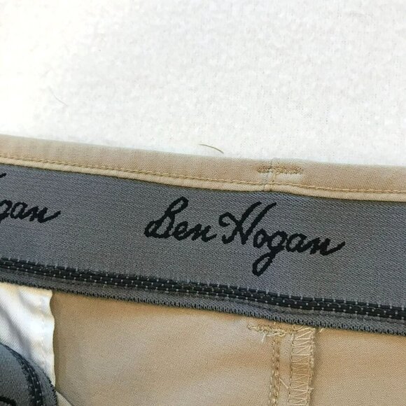 Ben Hogan Men's Flat Front 10 inch Golf Shorts in Tan Sz 38 Activewear Tennis - Picture 11 of 15